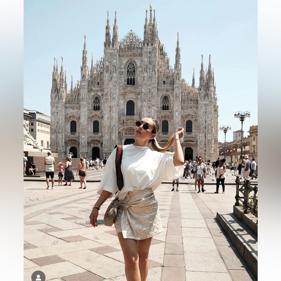 ZARA KNOTTED QUILTED SKORT - Picture 2 of 15